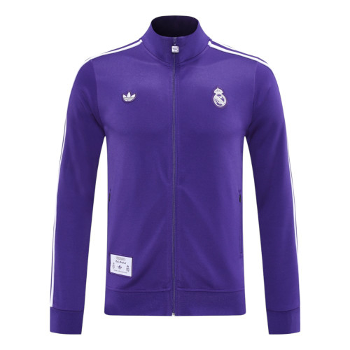 Real Madrid 24/25 Men's Originals Purple Long Zip Jacket