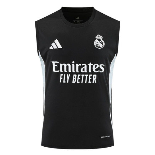 Real Madrid 25/26 Men's Black Training Tank Top