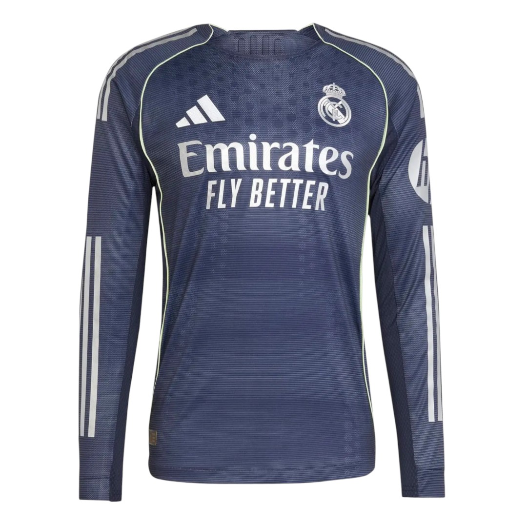 Real Madrid 25/26 Authentic Men's Away Long Sleeve Shirt