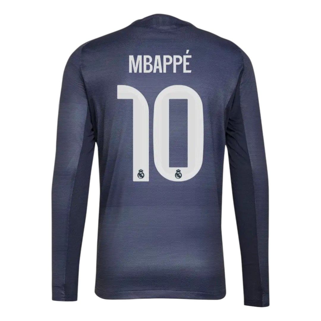 MBAPPÉ #10 Real Madrid 25/26 Authentic Men's Away Long Sleeve Shirt
