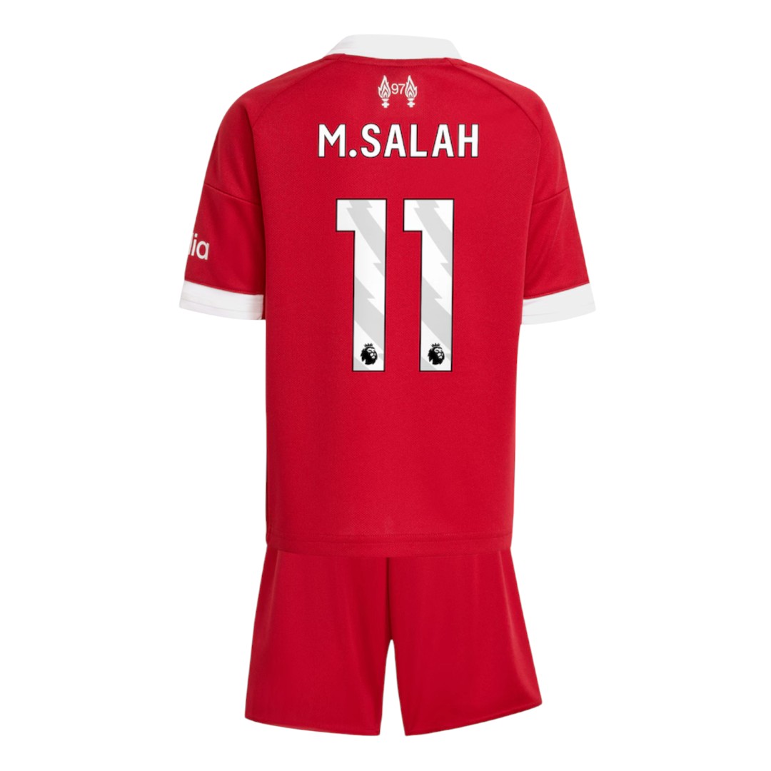 M.SALAH #11 Liverpool 25/26 Kid's Home Mini-Kit - PL Font