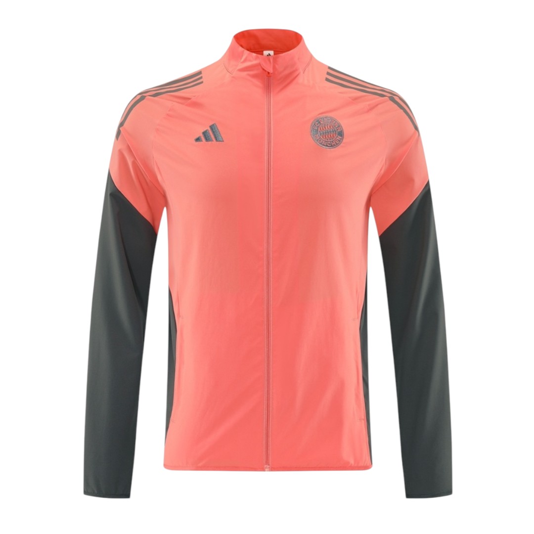 Bayern Munich 25/26 Men's Orange Long Zip Windbreaker