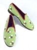 By Paige Needlepoint Shoes Bees on Lime Needlepoint Women's Loafer