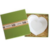 Vietri Lastra White Boxed Heart Dish