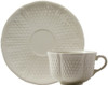 Gien France Pont Aux Choux White Breakfast Cups and Saucers (Set of 2)
