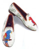 By Paige Needlepoint Shoes Red and Blue Needlepoint Parrot Women's Loafers