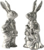 Vagabond House Dressed Rabbits Pewter Salt and Pepper Shakers