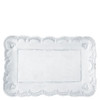Vietri Incanto White Lace Small Rectangular Platter