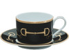 Julie Wear Cheval Black Cup and Saucer