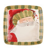 Vietri Old St. Nick Striped Hat Square Salad Plate