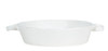 Vietri Lastra White Handled Round Baker