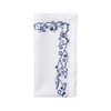 Kim Seybert Ming Border Napkin in White & Navy - Set of 4