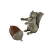 Vagabond House Squirrel with Wood Acorn Salt and Pepper Set