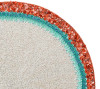 Amalfi Placemat in White, Turquoise & Coral, Set of 4 by Kim Seybert