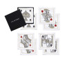 House Of Cards Cocktail Napkins in White, Red & Black, Set of 8 in a Gift Box by Kim Seybert