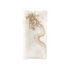 Kim Seybert Imperial Dragon Napkin in White, Gold & Silver - Set of 4