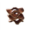 Kim Seybert Pavilion Napkin Ring in Brown & Gold - Set of 4