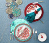 Round Coral Table Runner in Turquoise by Kim Seybert