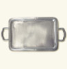 Match Pewter Lago Rectangle Tray with Handles, Medium