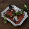 Match Pewter Pocket Change Tray with Leather Insert