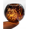 Moser Beauty Vase with Tiger Engraving, 13 cm