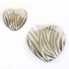 Annieglass - Zebra Heart Plate