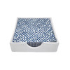 Mariposa Fretwork Blue Napkin Ceramic Napkin Box