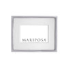 Mariposa White Leather With Metal Border 4X6 Frame