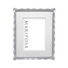 Mariposa White Leather With Wavy Border 5X7 Frame