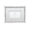 Mariposa White Leather With Wavy Border 4X6 Frame