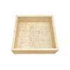 Mariposa Sand Faux Grasscloth Napkin Box/Small Tray