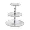 Mariposa Pearled 3-Tiered Cupcake Server