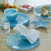 Mariposa Alabaster Aqua Dinner Plate (Set Of 4)