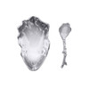 Mariposa Oyster Dish With Coral Spoon Set