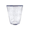 Mariposa Urchin Texture Highball Glass Cobalt Rim