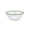 Mariposa Pineapple Textured Small Bowl, Green Rim