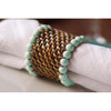 Calaisio Napkin Ring with Light Mint Gold Beads - Set of 4