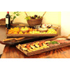 Calaisio Rectangular Glass Appetizer Tray Reinforced with Wrought Iron