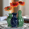 Juliska Veronica Beard Jardins Du Monde Vases - Green/Blue