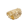 Kim Seybert Coral Cuff Napkin Ring in Gold - Set of 4