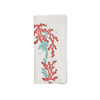 Kim Seybert Coral Spray Napkin in White, Coral & Turquoise - Set of 4