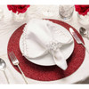 Kim Seybert Loop Edge Napkin in White - Set of 4