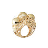 Kim Seybert Regent Napkin Ring in Ivory & Gold - Set of 4
