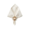 Kim Seybert Star Spray Napkin in White & Gold & Silver - Set of 4