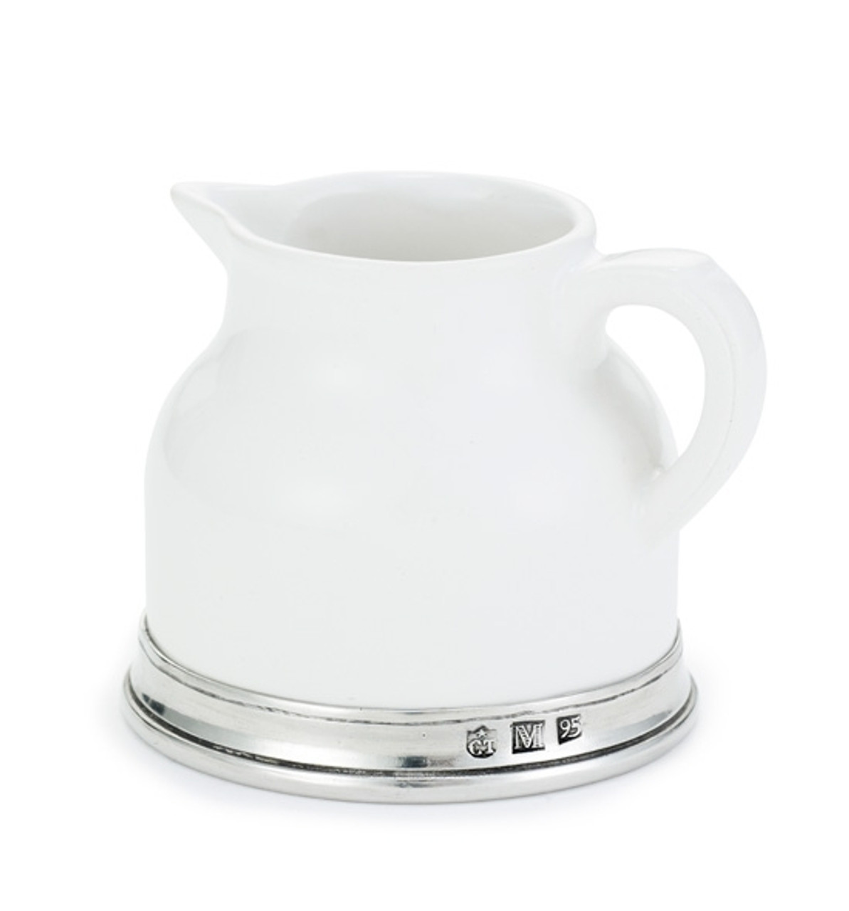 MATCH Pewter Convivio Creamer Milk Pitcher White