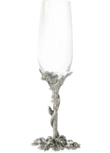 Vagabond House - Acorn/Oak Leaf Pewter Stem Champagne Flute