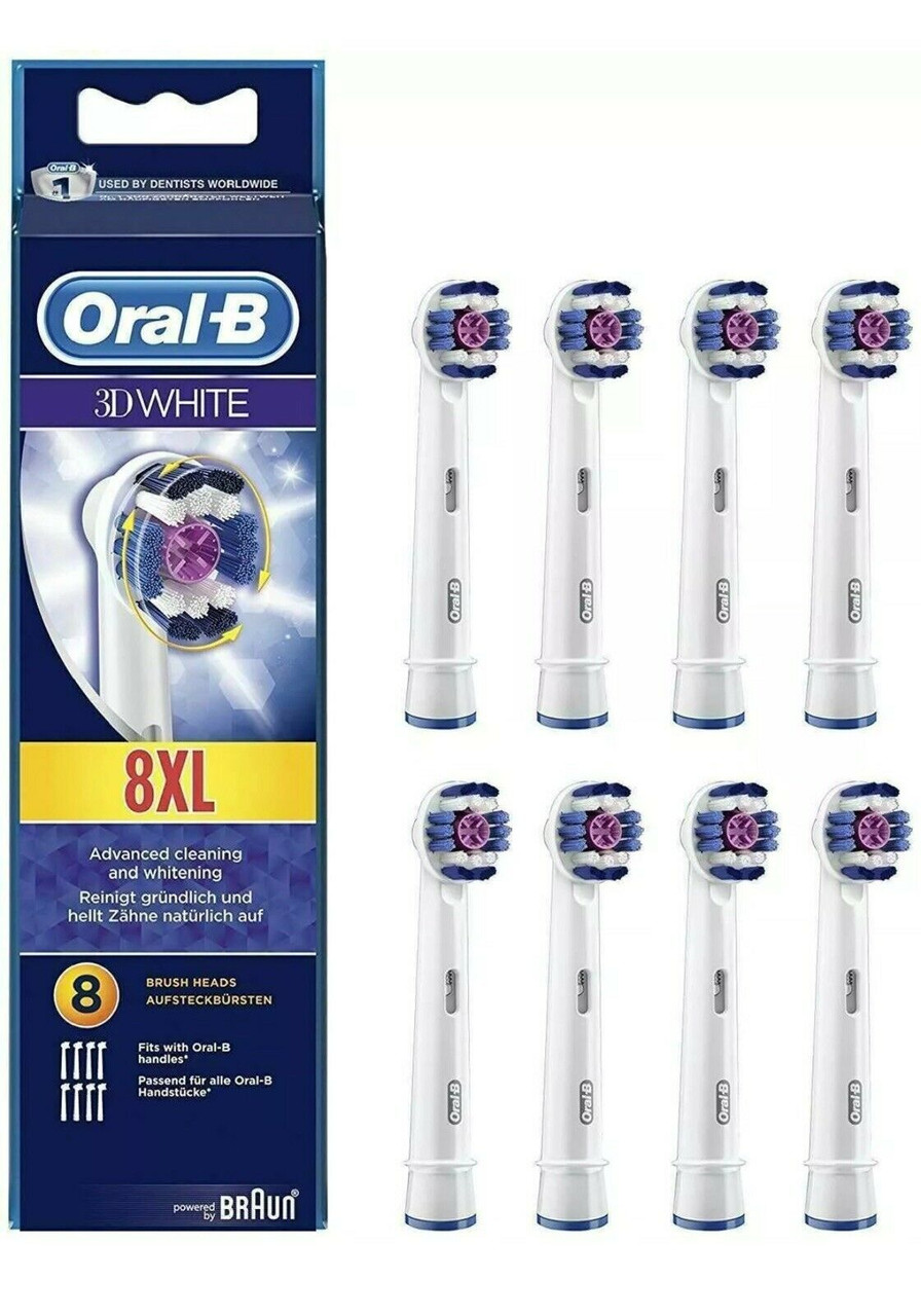 Oral-B 3D White Electric Toothbrush Heads (8 Refills)