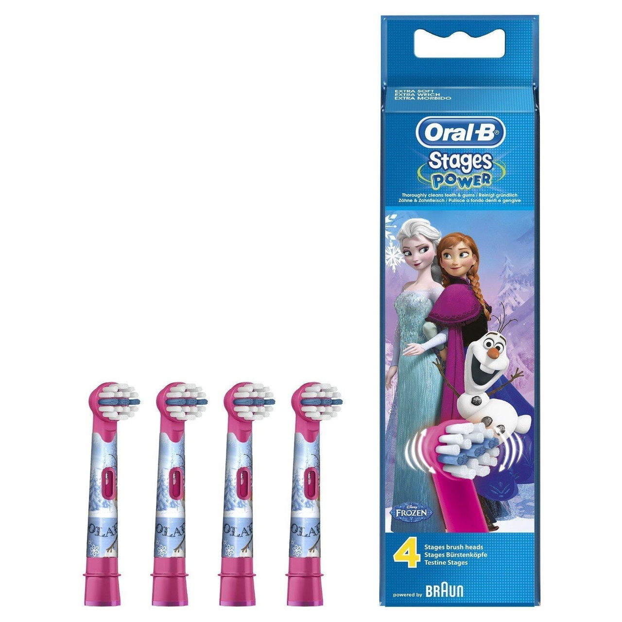 Oral-B Stages Power Frozen Kids Replacement Toothbrush Heads x4