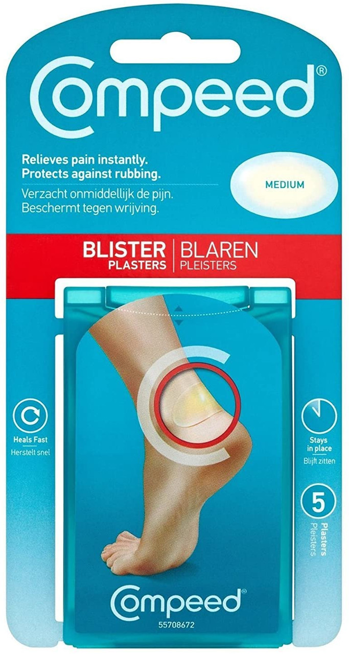 Compeed Blister Plasters Medium 5 Plasters x 2 Pack - LookincredibleCompeed5708932006910