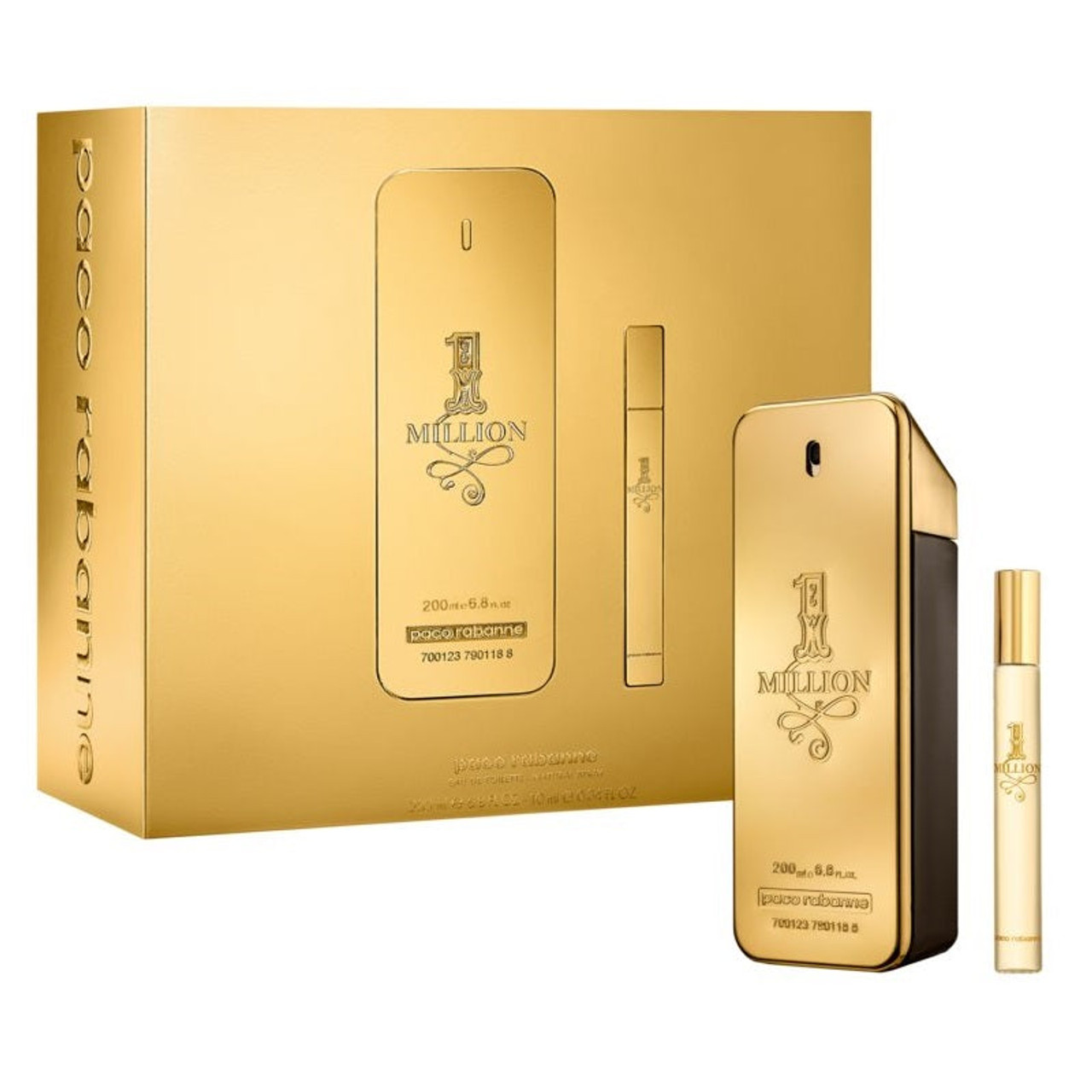 Paco Rabanne 1 Million Gift Set 200ml EDT Spray + 10ml EDT Spray - Feel Gorgeous Paco Rabanne 1 Million Gift Set 200ml EDT Spray + 10ml EDT Spray - Feel Gorgeous